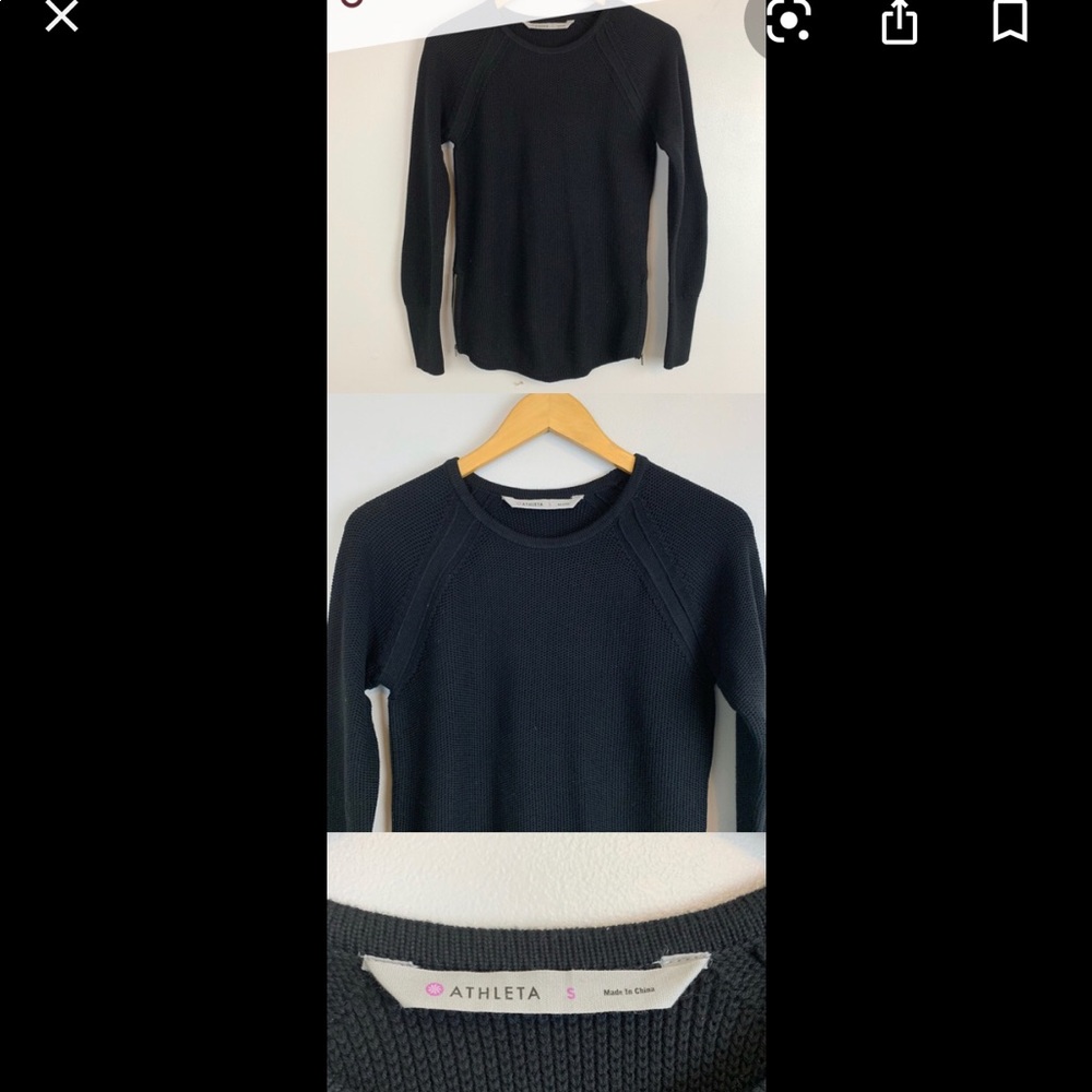 Athleta side zip varsity sweater